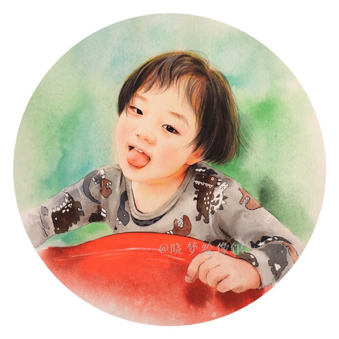 水彩畫人像