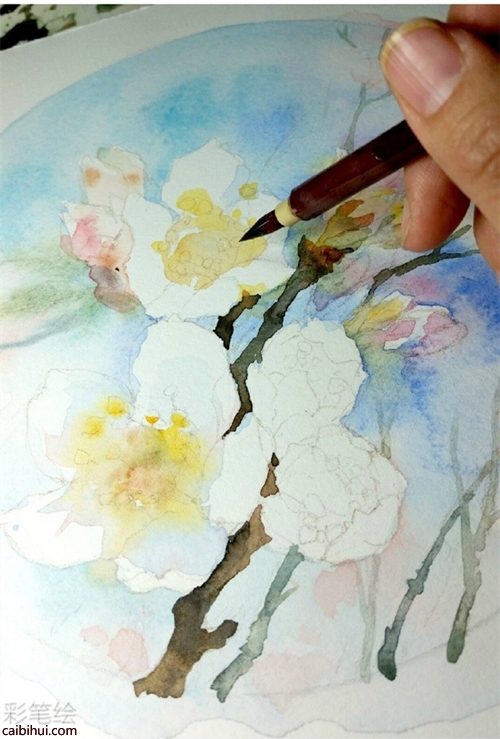 詳細(xì)的水彩花卉教程步驟圖片