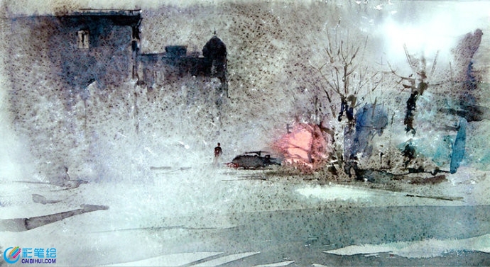 水彩畫(huà)風(fēng)景