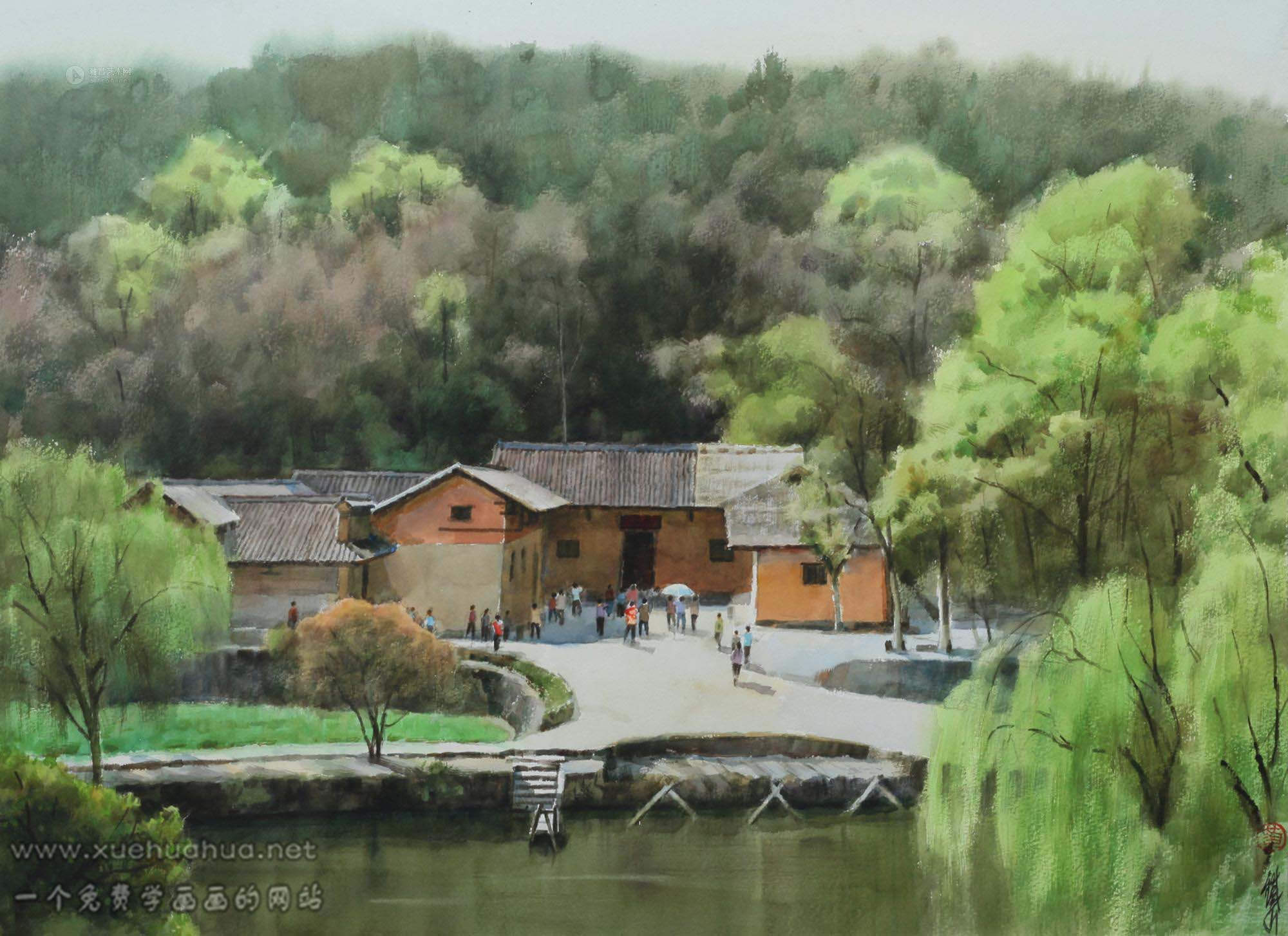 黃鐵山水彩風(fēng)景畫(17)