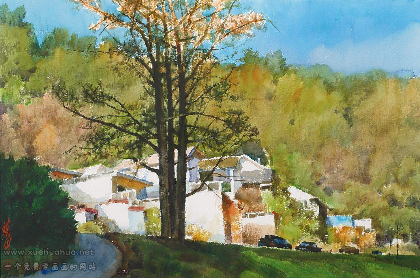 黃鐵山水彩風(fēng)景畫(19)