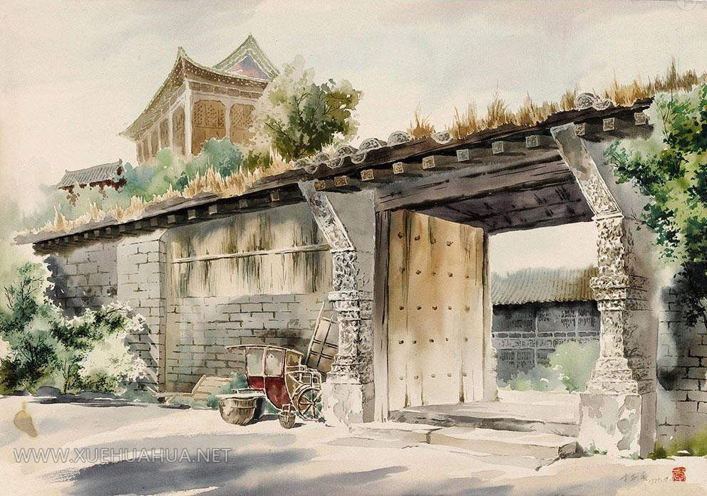 李劍晨水彩畫(huà)風(fēng)景4幅欣賞(3)
