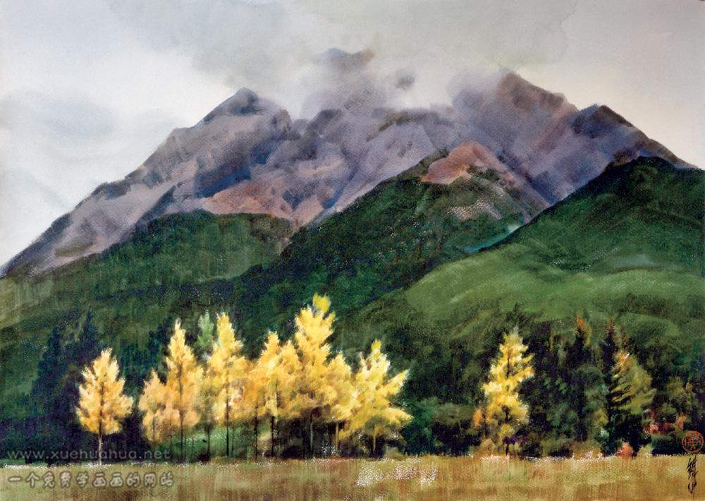 黃鐵山水彩風(fēng)景畫(33)