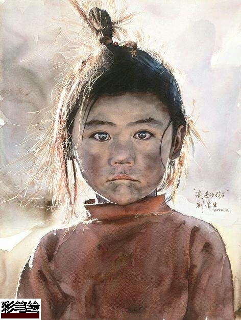 劉云生水彩人物畫作品欣賞