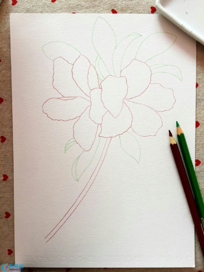 水彩畫杜鵑花
