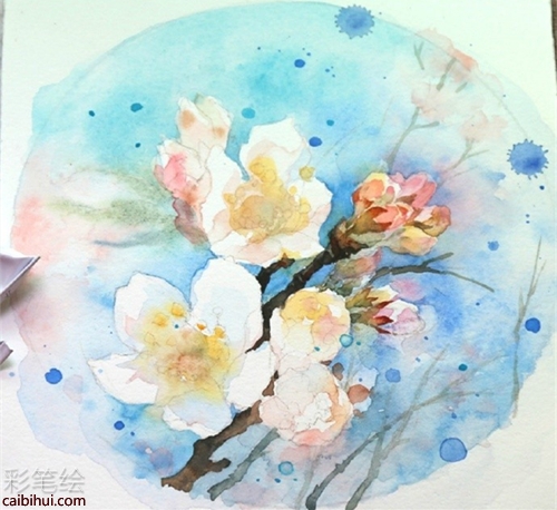 詳細(xì)的水彩花卉教程步驟圖片