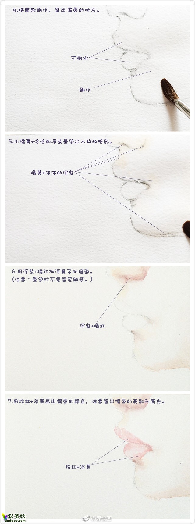 水彩畫(huà)背景和皮膚