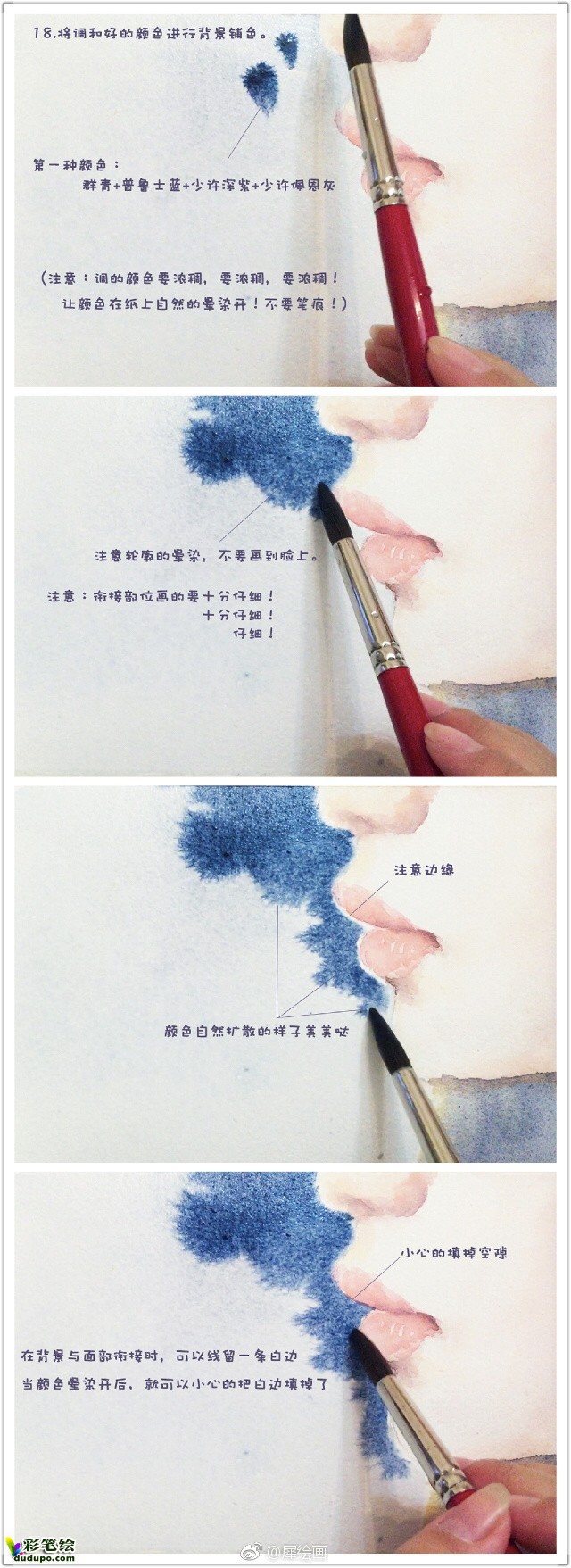 水彩畫(huà)背景和皮膚