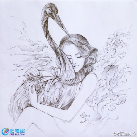 唯美鉛筆人物畫