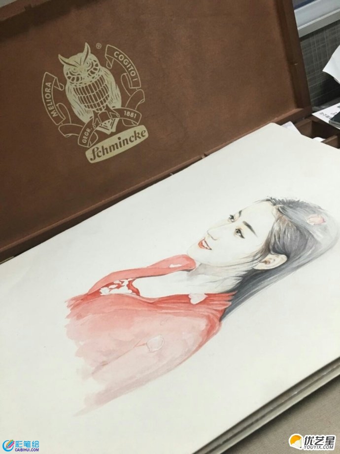 水彩畫(huà)迪麗熱巴