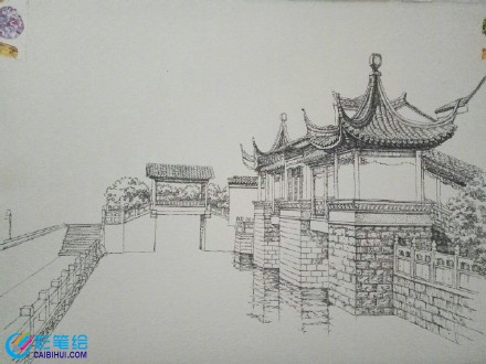 水彩建筑寫生