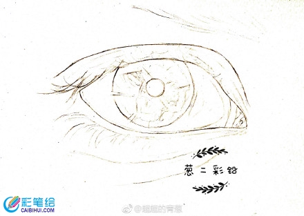 手繪彩鉛畫眼睛