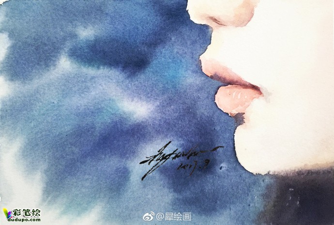 水彩畫(huà)背景和皮膚