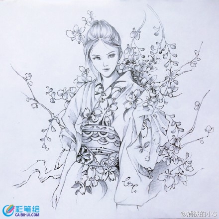 唯美鉛筆人物畫