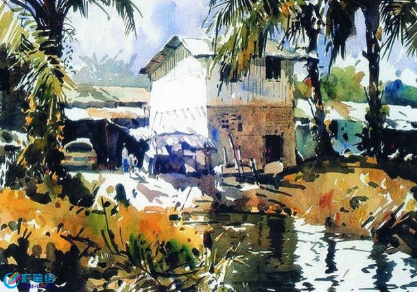 新加坡水彩畫家風(fēng)景作品