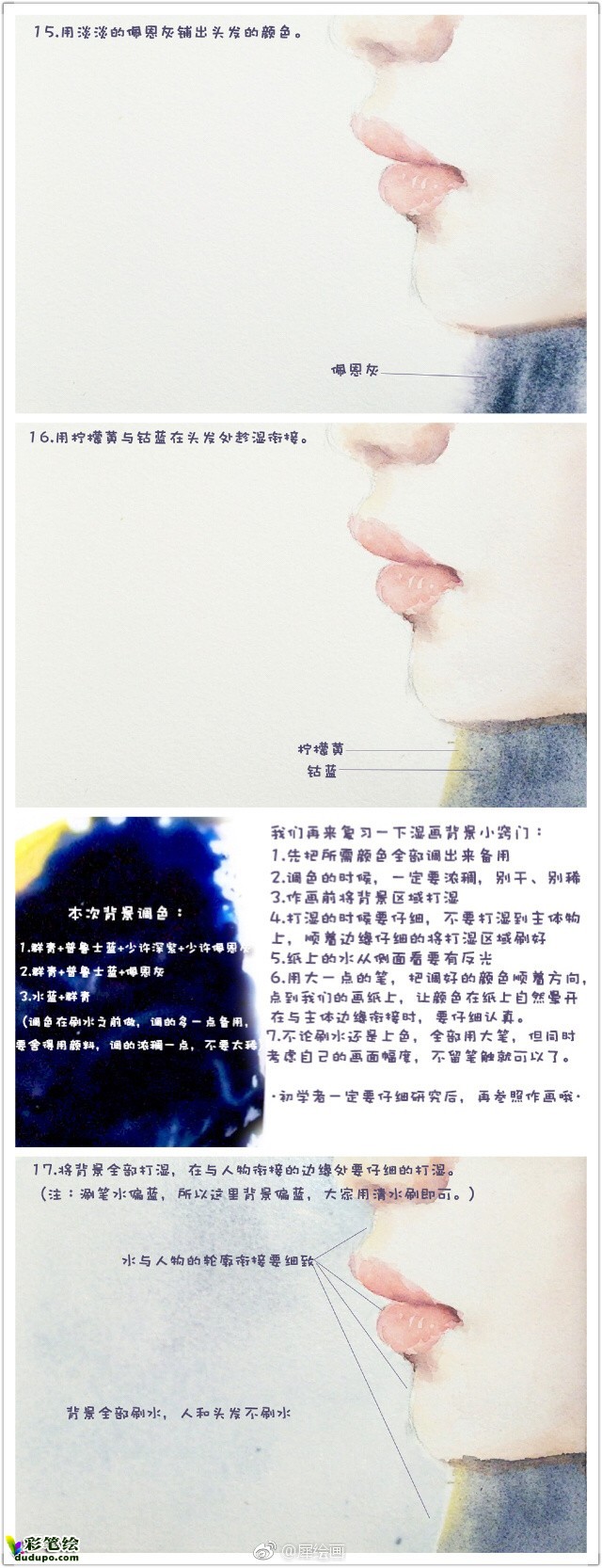 水彩畫(huà)背景和皮膚