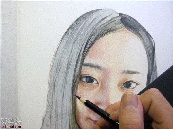彩鉛畫妹子教程