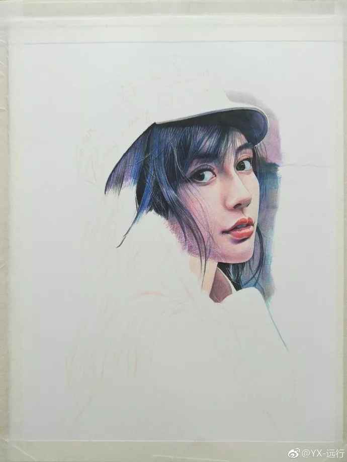 彩鉛畫手繪女神Angelababy