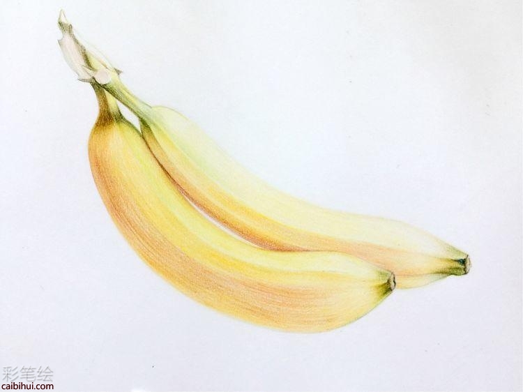 彩鉛香蕉畫(huà)教程