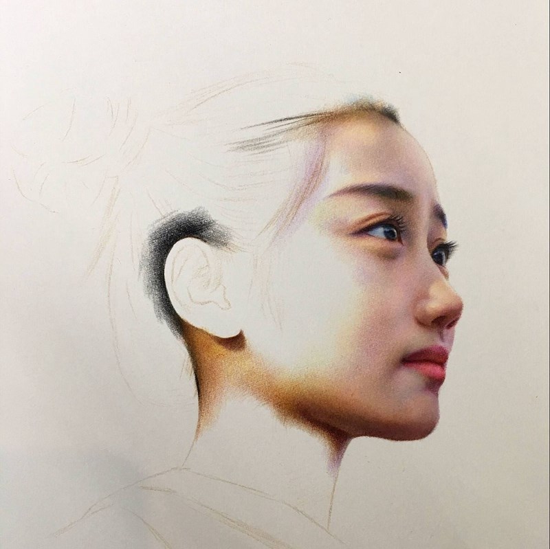 彩鉛畫女孩