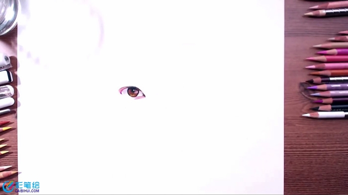 彩鉛手繪女神橋本環(huán)奈過程