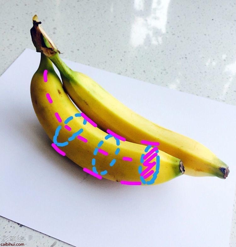 彩鉛香蕉畫(huà)教程