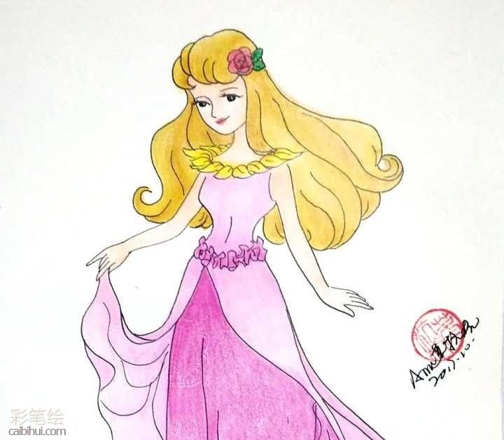 公主彩鉛畫教程