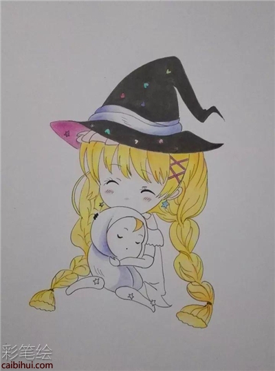 簡單彩鉛畫溫馨家庭步驟教程