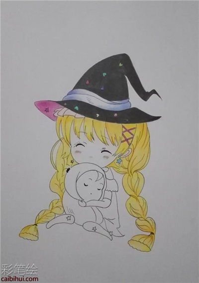 簡單彩鉛畫溫馨家庭步驟教程