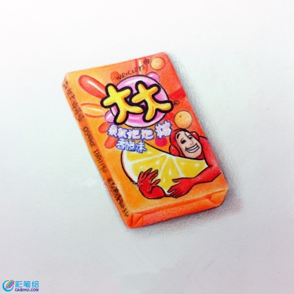 超寫實(shí)彩鉛畫教程：彩鉛手繪大大泡泡糖