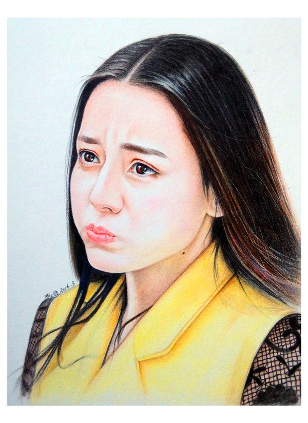 迪麗熱巴彩鉛圖片大全