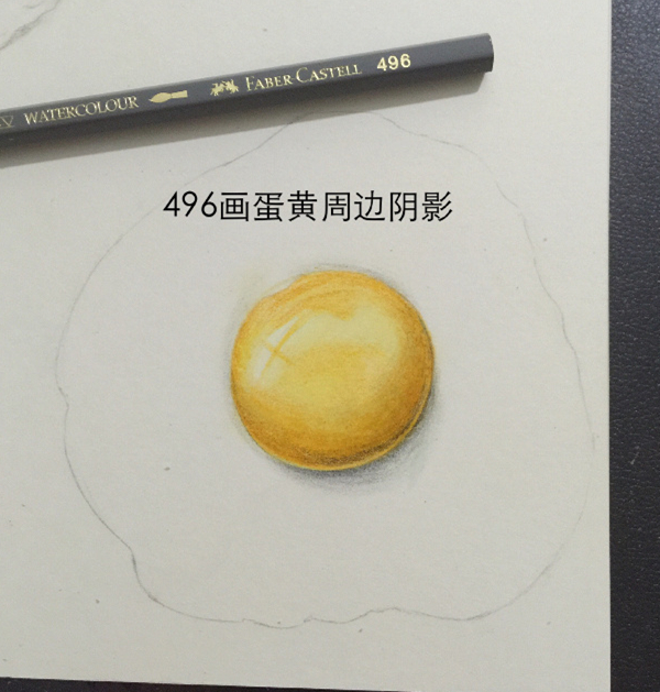 彩鉛畫荷包蛋步驟