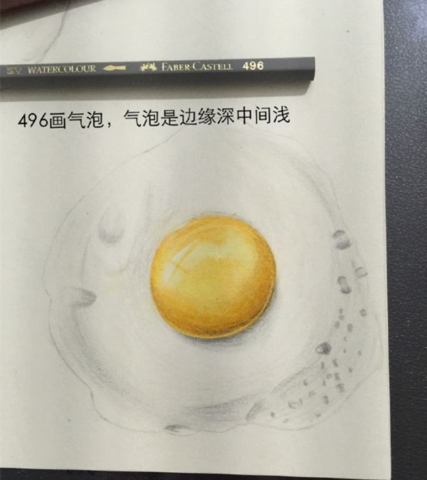 彩鉛畫荷包蛋步驟