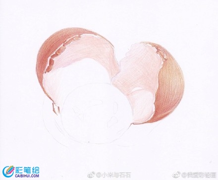 彩鉛畫教程：打碎的雞蛋