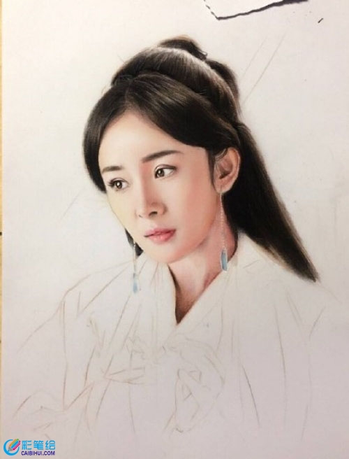 楊冪彩鉛畫(huà)怎么畫(huà)