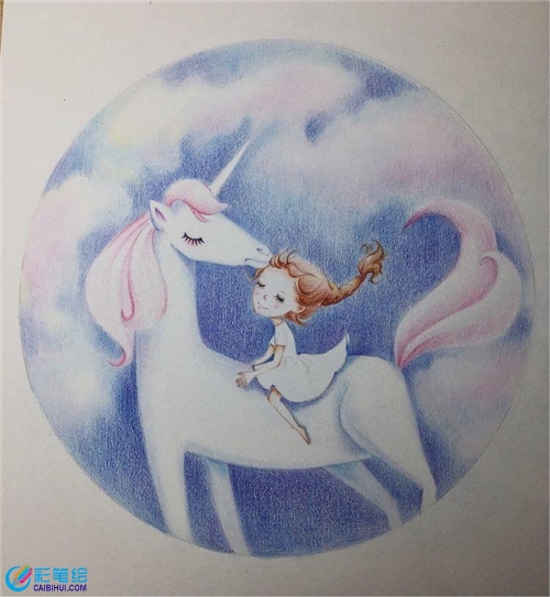 彩鉛獨(dú)角獸成品