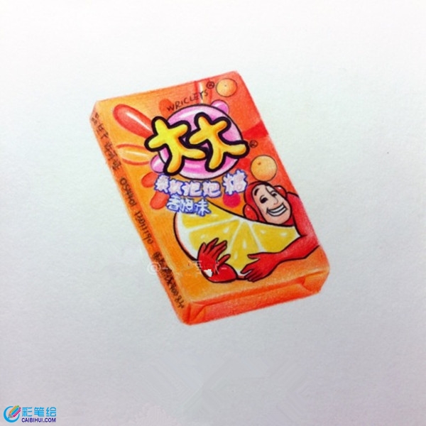 超寫實(shí)彩鉛畫教程：彩鉛手繪大大泡泡糖