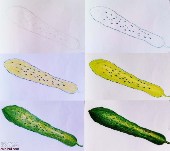 彩鉛畫水果蔬菜