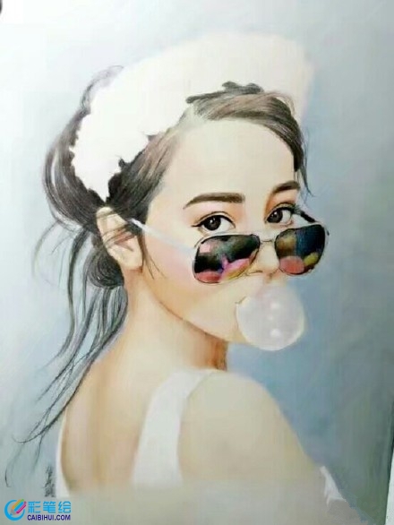 迪麗熱巴彩鉛圖片大全