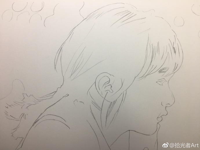彩鉛畫小明星劉楚恬