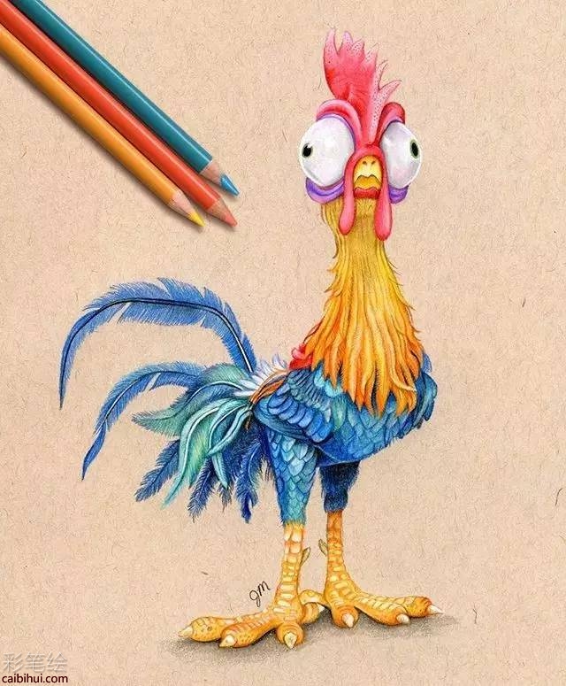 可愛動物萌寵動漫寫實彩鉛畫