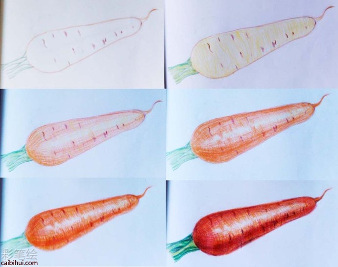 彩鉛畫水果蔬菜