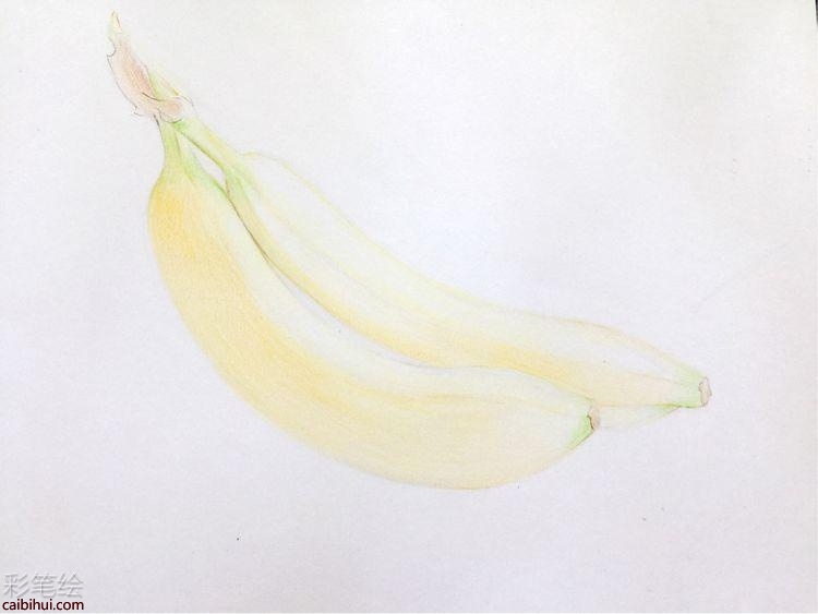 彩鉛香蕉畫(huà)教程