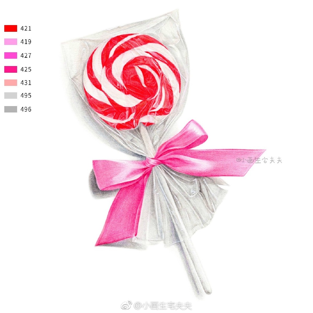 彩鉛畫棒棒糖