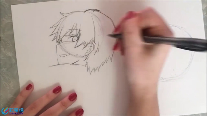 彩鉛手繪動漫男生