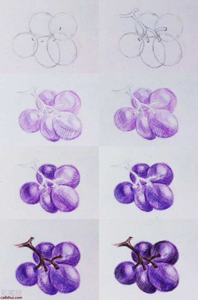 彩鉛畫水果蔬菜