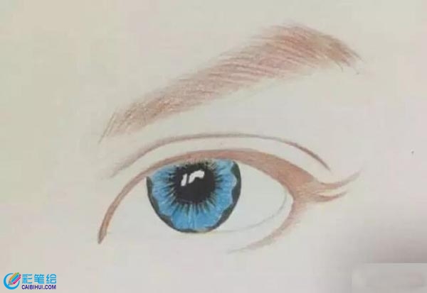 逼真的寫實(shí)彩鉛畫眼睛