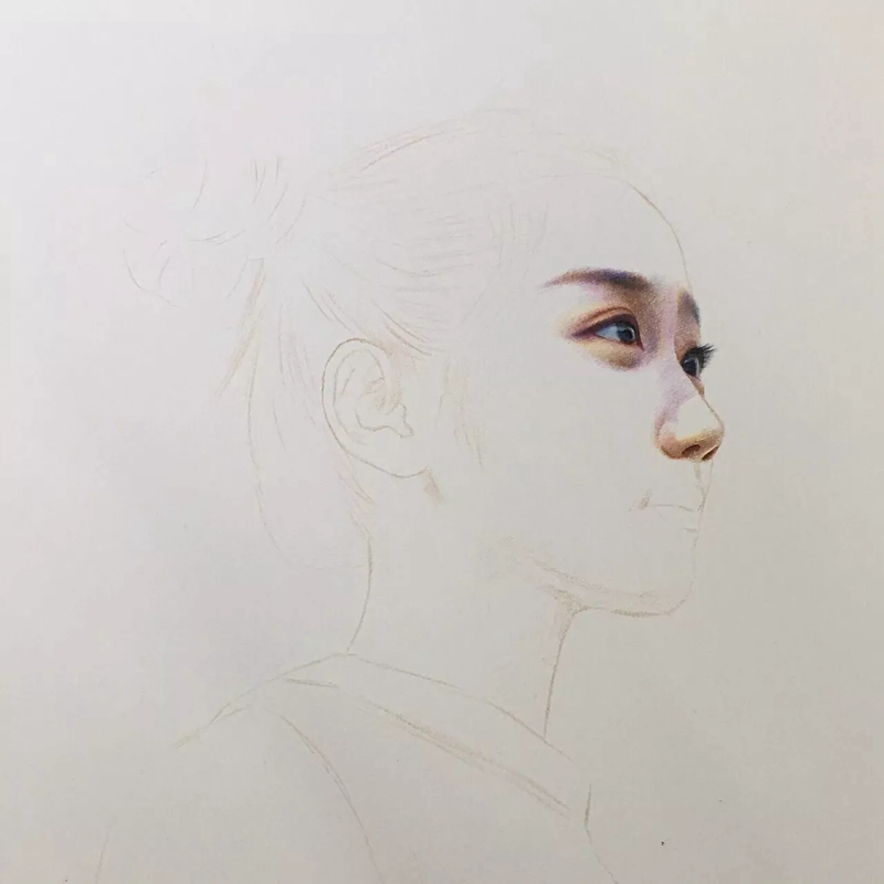 彩鉛畫漂亮女孩