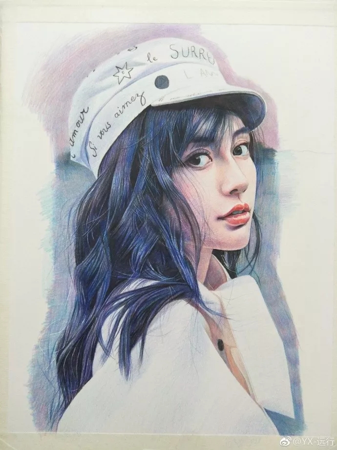 彩鉛畫手繪女神Angelababy