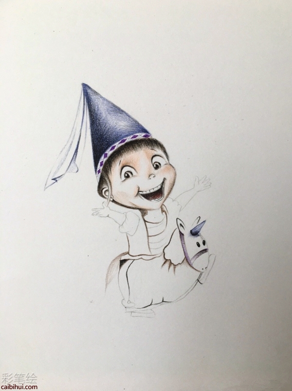 神偷奶爸艾格尼絲彩鉛教程